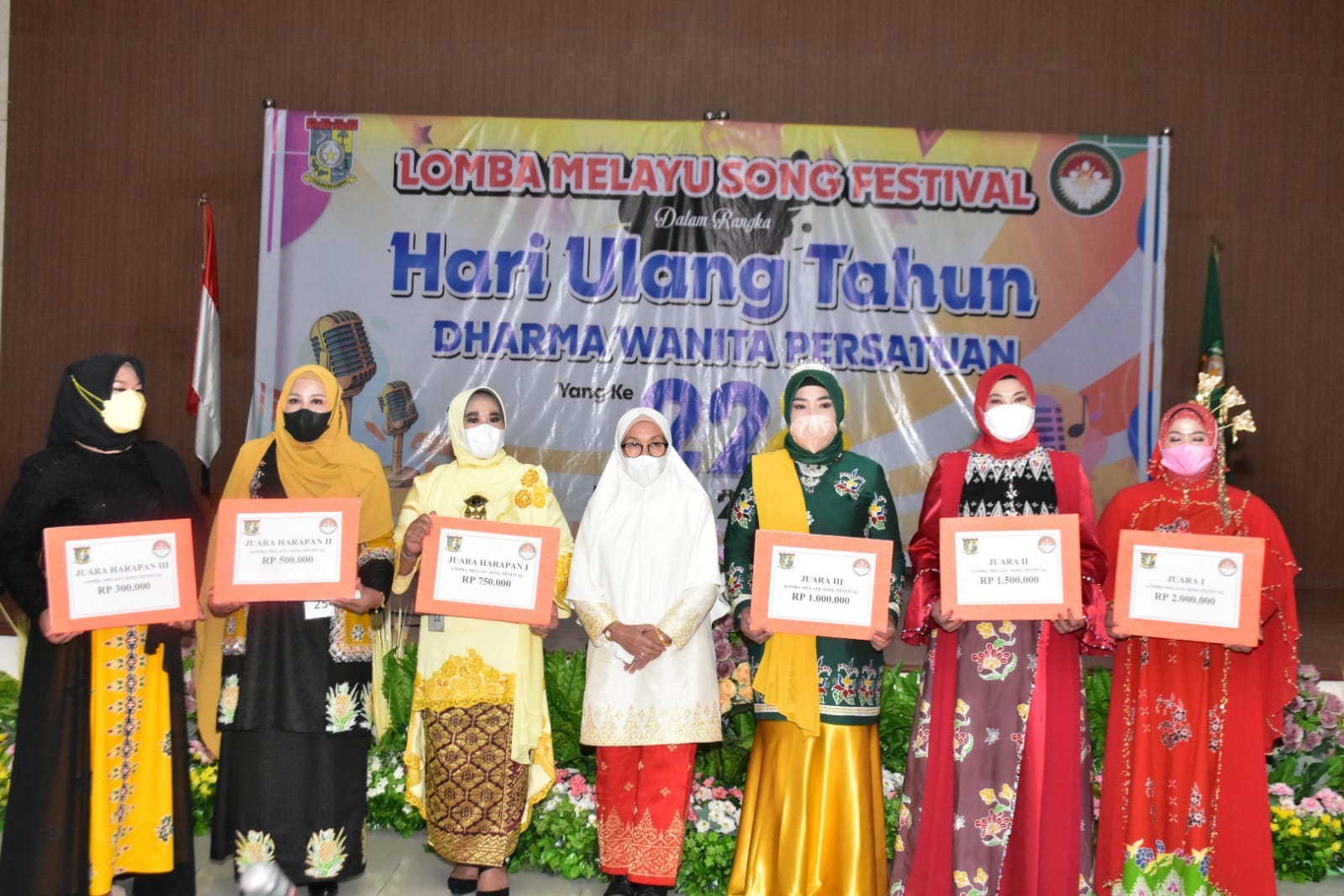 Melayu Song Festival DWP 2021, Disdikpora Juara I, BPKAD Juara II, dan Kominfo Peringkat III
