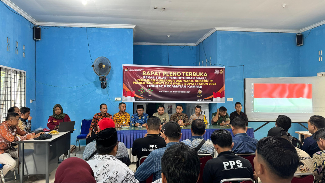 PPK Kampar Sukses Gelar Rapat Pleno Terbuka, KPU KAMPAR Berikan Apresiasi