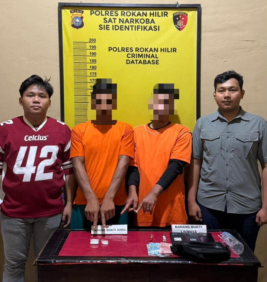 Satresnarkoba Polres Rohil Tangkap 2 Pria dan Sita 23,15 Gram Sabu di Panipahan