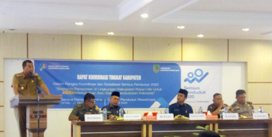 Bupati Rohil H.Suyatno Buka Rakor Sensus Penduduk Tingkat Kabupaten