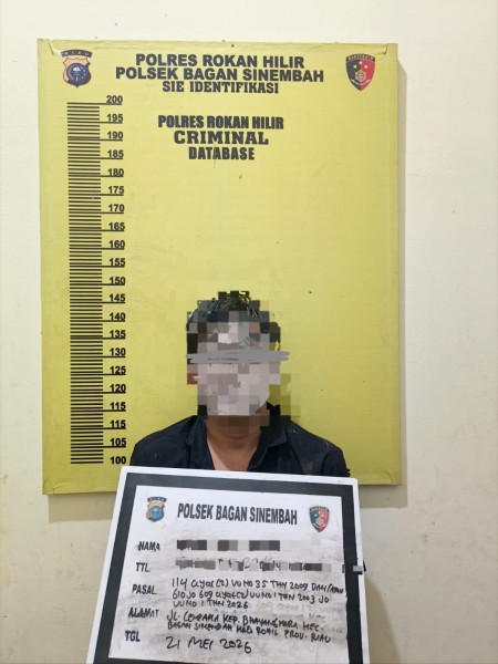 Polsek Bagan Sinembah Ungkap Kasus Narkotika, Amankan 54,3 Gram Sabu dan 18 Butir Ekstasi