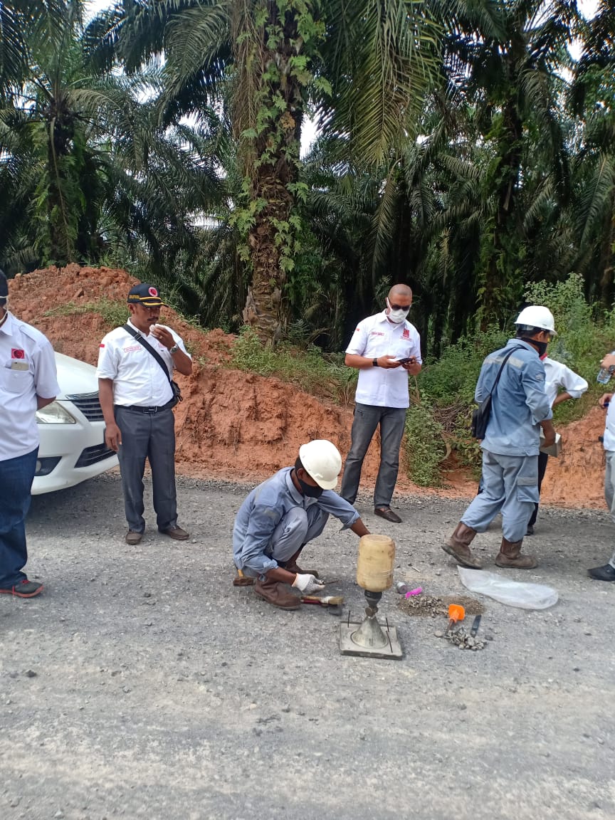 Dinas PUPR Rohil Jelaskan Proyek Jalan Baganbatu - Tanjung Medan Sesuai Spesifikasi Tenknis