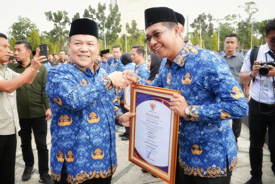 Wakil Bupati Rohil Jhoni Charles Terima Penghargaan UHC