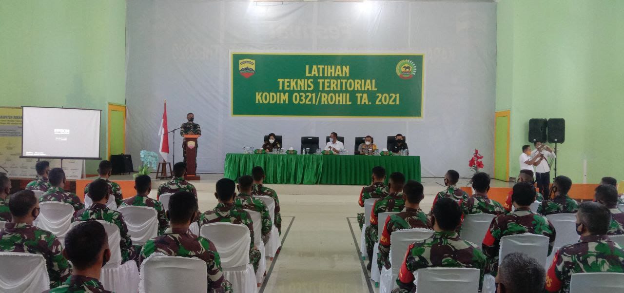 Dandim 0321/Rohil Buka Latihan Teknis Teritorial