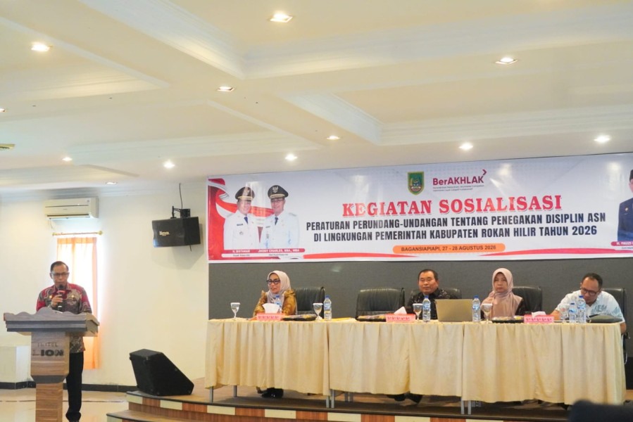 Pemkab Rohil Gelar Sosialisasi Disiplin ASN dan Catat 47 Pegawai Terkena Sanksi