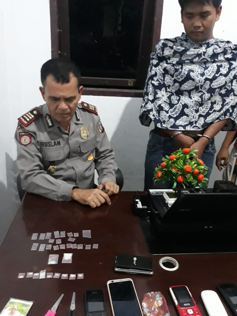 Polsek Sinaboi Bekuk Pemuda Pengangguran Saat Transaksi Sabu