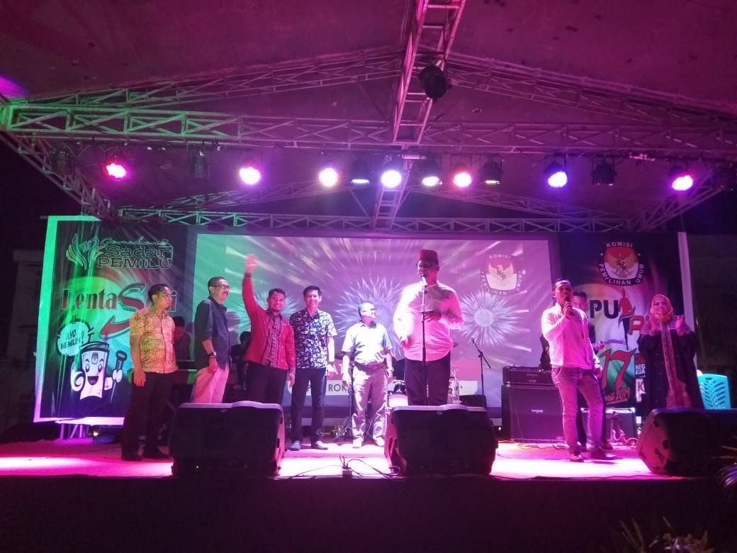Pesta Seni Sadar Pemilu di Rohil Ramai Dihadiri Warga