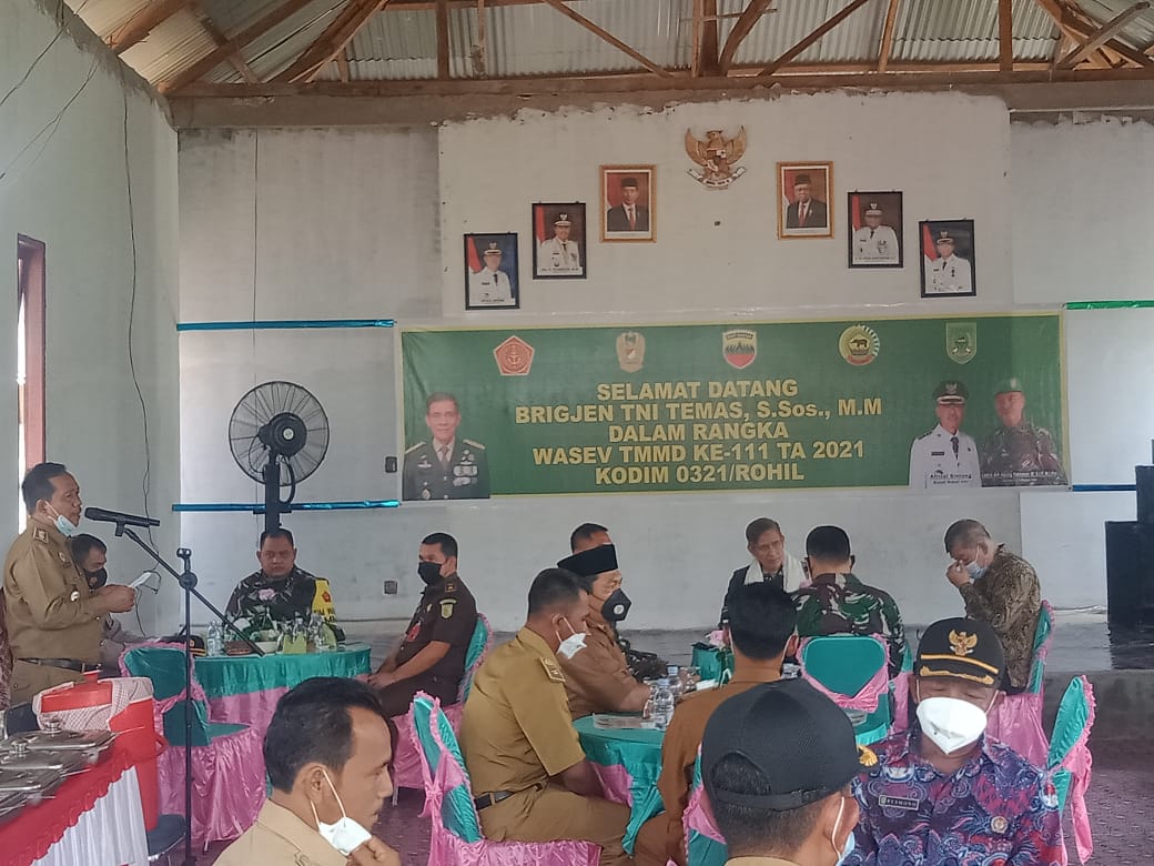 Kunjungan Tim Wasev, Camat Pekaitan Apresiasi Program TMMD ke-111