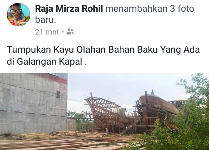 VIRAL!! Waga Net Posting Poto Dok dan Puluhan Kayu Olahan diakun Facebook
