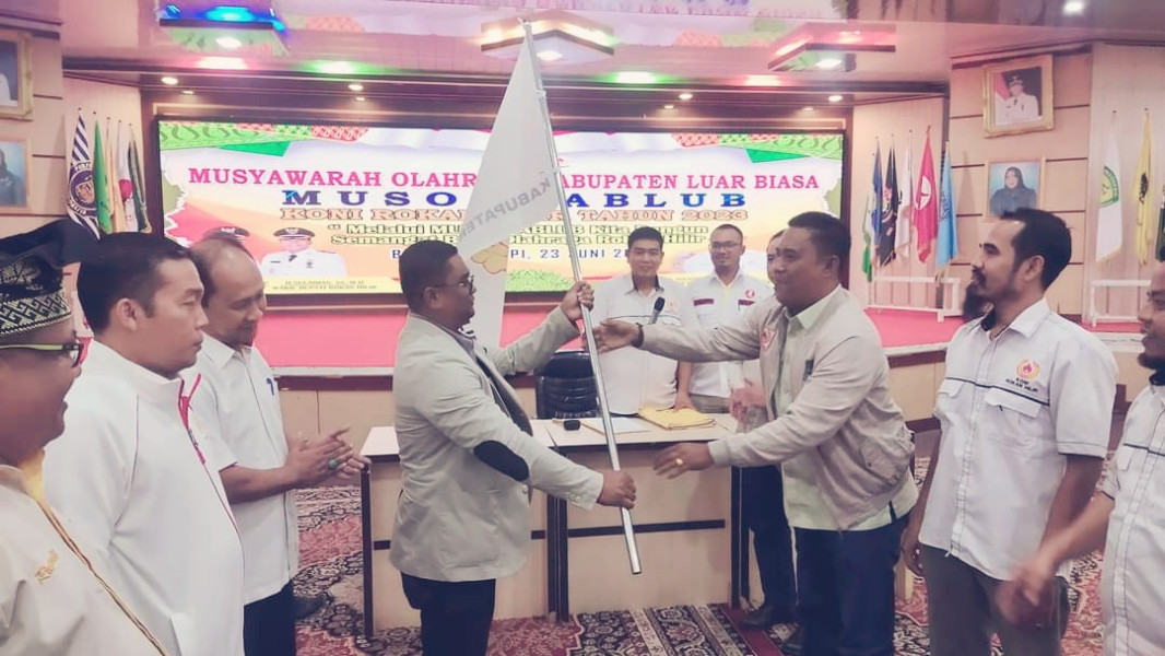 Aklamasi, Samsuri Terpilih Jadi Ketua KONI Rohil di Musorkablub 2023