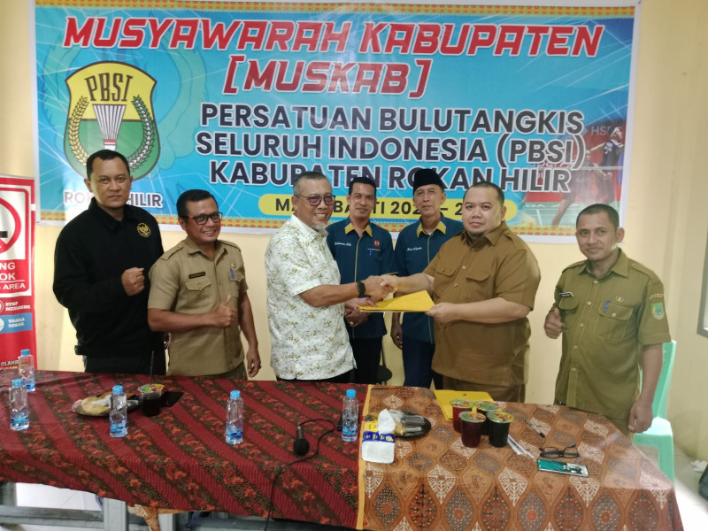 Secara Aklamasi, Marwan ST Terpilih Sebagai Ketua PBSI Rohil Masa Bhakti 2024 - 2028
