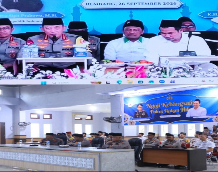 Polres Rohil Perkuat Integritas dan Nasionalisme Lewat Ngaji Kebangsaan