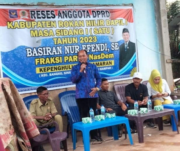 Anggota DPRD Rohil Basiran Nur Efendi Dari Partai Nasdem Selesai Laksanakan Reses