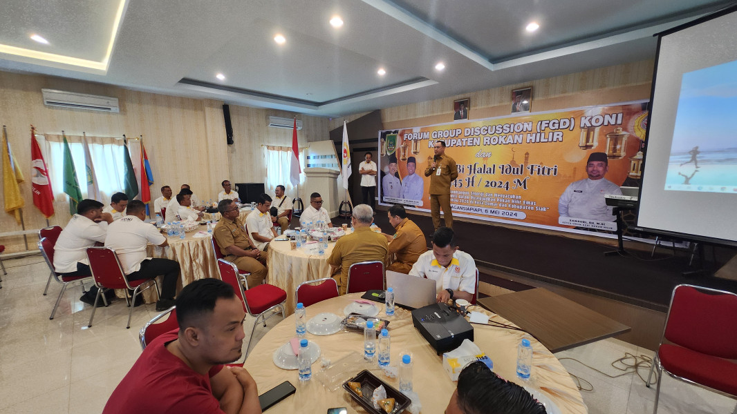 Dihadiri Sekda, KONI Rohil gelar Diskusi dan Halal Bi Halal Indulfitri Bersama Pengurus dan Cabor