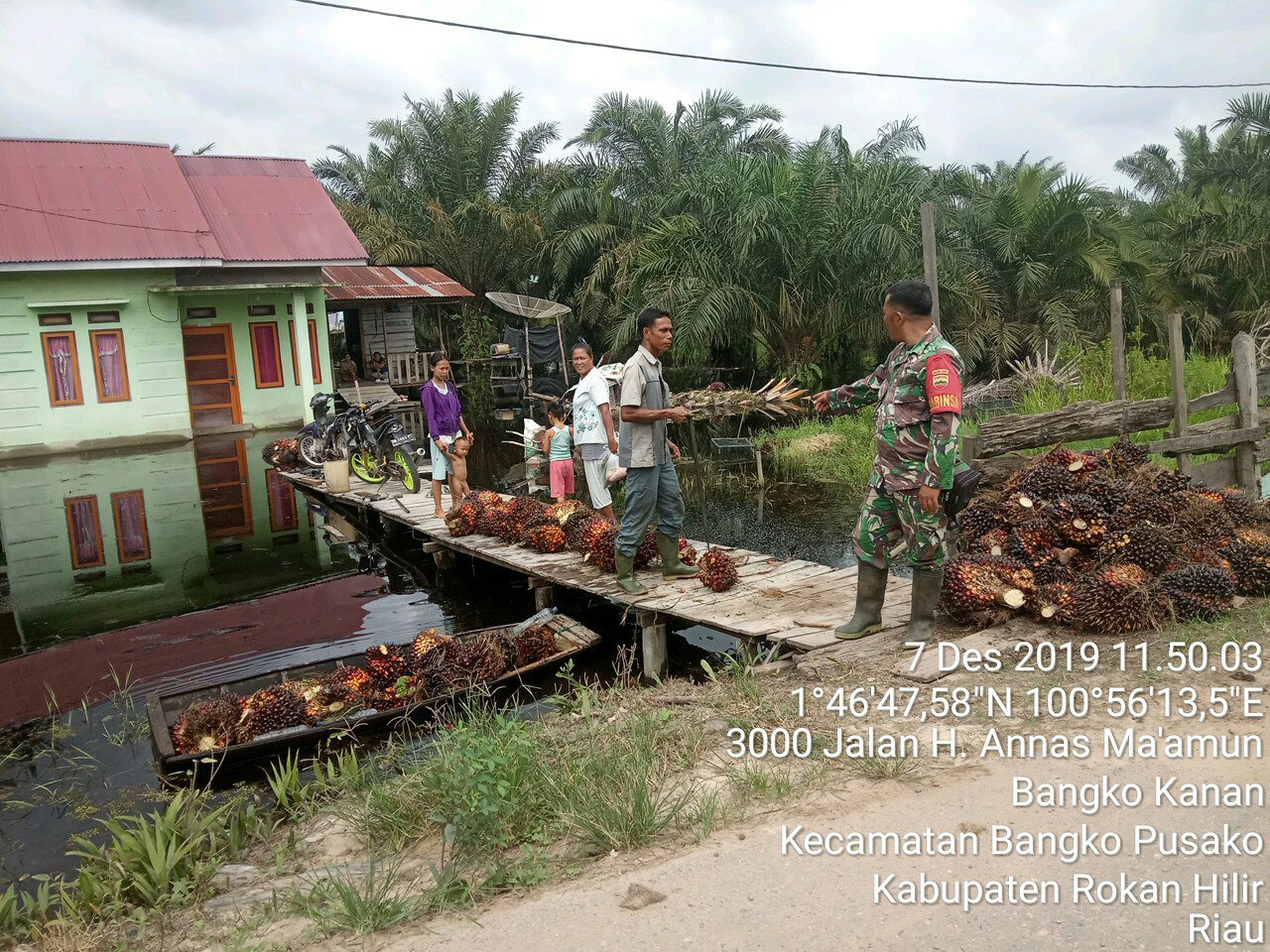 Babinsa Koramil 05/RM Kembali Pantau Banjir