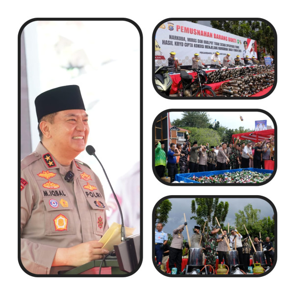 Jelang Ramadhan, Polda Riau Musnahkan Miras dan Narkoba hingga Knalpot Brong