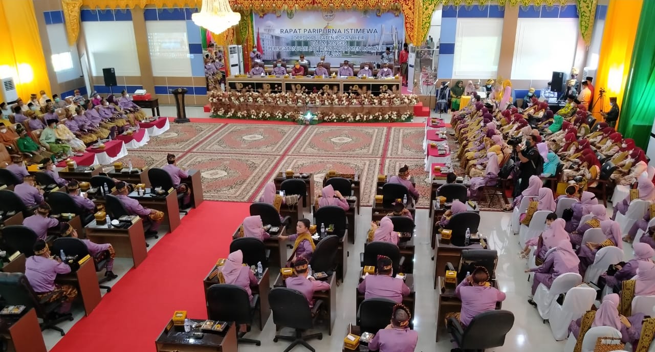 Sidang Paripurna DPRD Dalam Rangka HUT Rohil ke 22 Berjalan Sukses