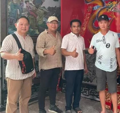 Ketua DPRD Rohil Tinjau Pembangunan Kelenteng Ing Hok King
