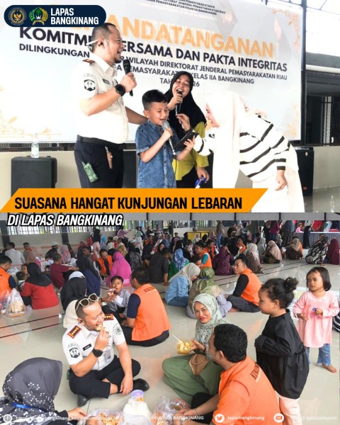Kunjungan Lebaran Di Lapas Bangkinang Warnai Kehangatan