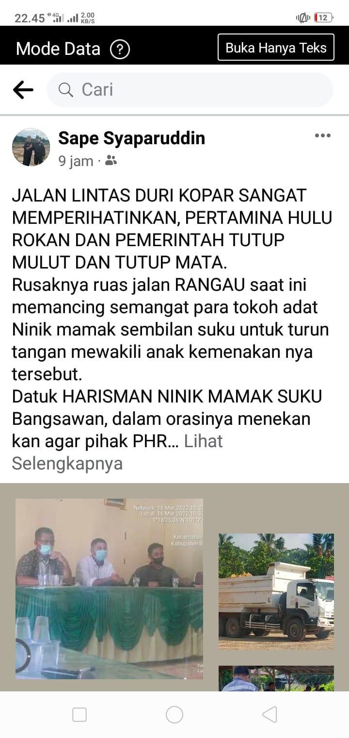 Lintas Duri - Kopar Memprihatinkan, Pertamina Hulu Rokan dan Pemerintah Diduga Tutup Mata