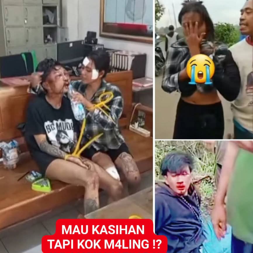 Pasangan Sijoli Ini Babak belur Usai Keperngok Curi Motor Warga