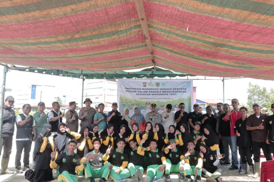 Dukung Green Policing Kapolda Riau, Polres Rohil Gelar Preparasi Mangrove Bentengi Pesisir diSinaboi
