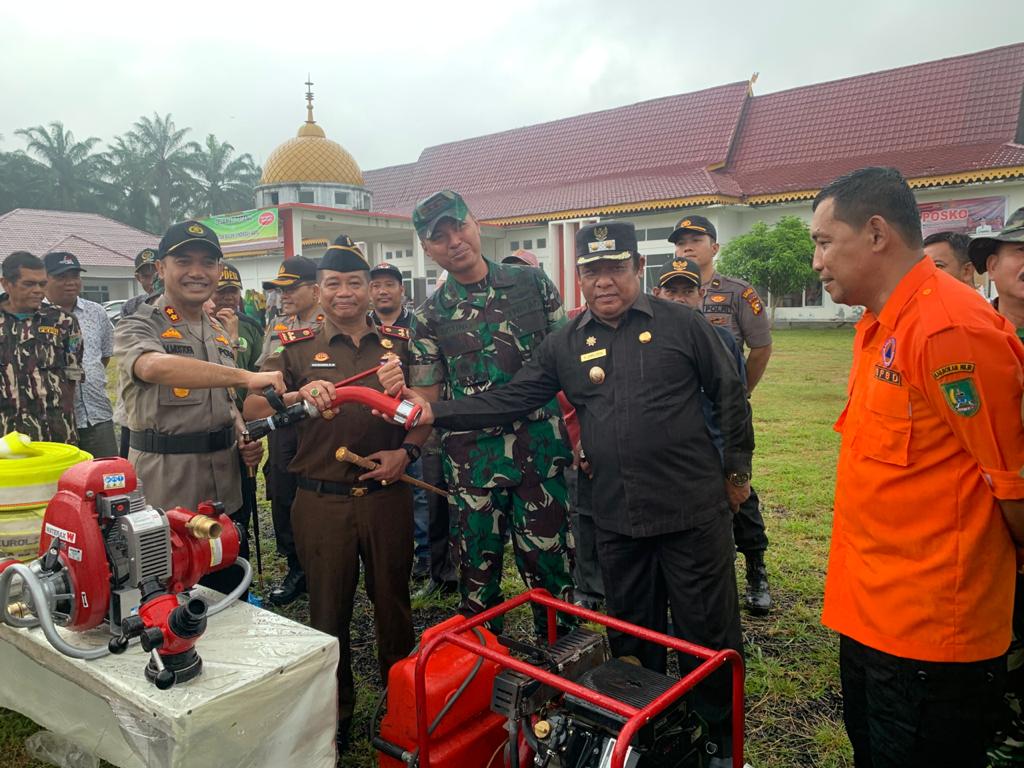 Dipimpin Dandim 0321/Rohil, Satgas Karlahut Basira Gelar Simulasi