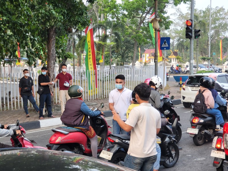 Peduli Dampak Karhutla, DPD IPKBI Riau Gelar Aksi Solidaritas Pembagian Masker
