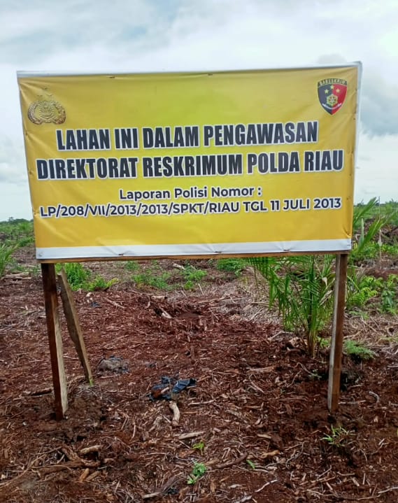 Suku Sakai Jembatan II Pertanyakan Plank Polda Riau di Lahan Kelomok Tani Masyarakat